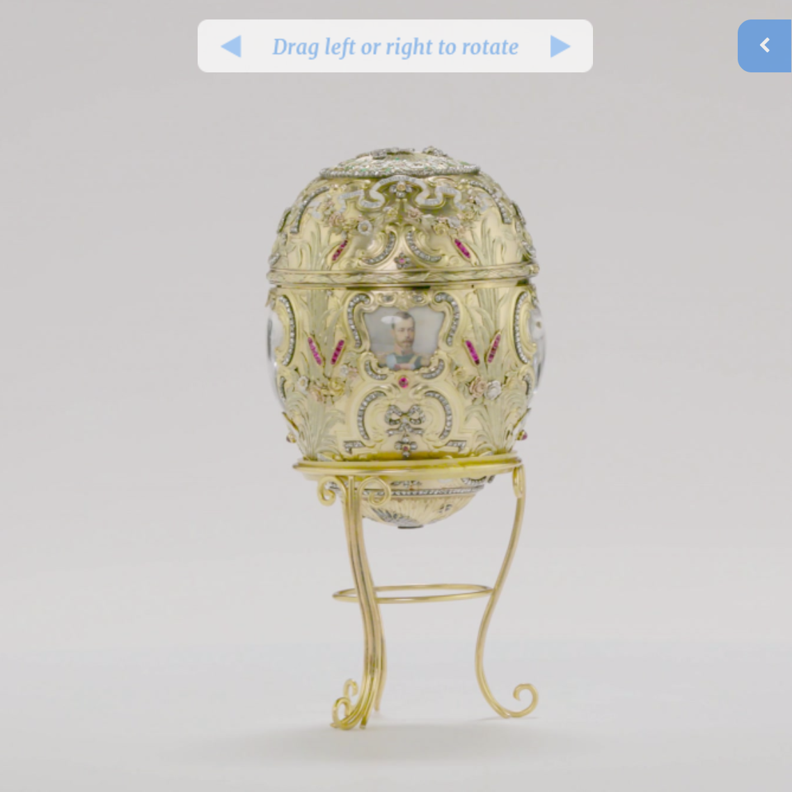 Imperial Peter the Great Egg from the Virginia Museum of Fine Arts Fabergé website.